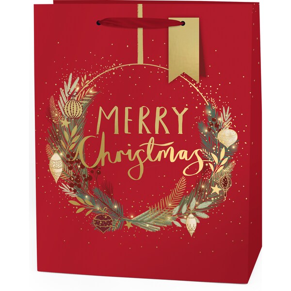 John Sands Gift Bag Christmas Large Wreath each