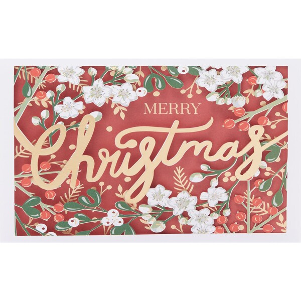 John Sands Christmas Boxed Cards Lettering Gold Foil 5 pack