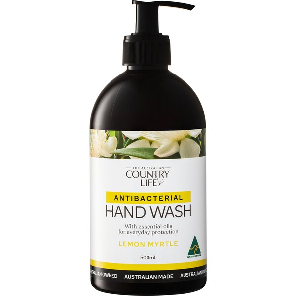 The Australian Country Life Antibacterial Hand Wash Lemon Myrtle 500mL