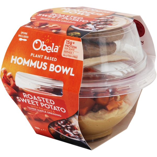Obela Plant Based Hommus Bowl Roasted Sweet Potato 285g