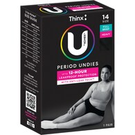 U by Kotex Thinx Period Undies Brief Cut Size 14-16