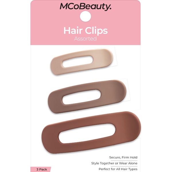 MCoBeauty Hair Clips Assorted Terracotta 3 pack