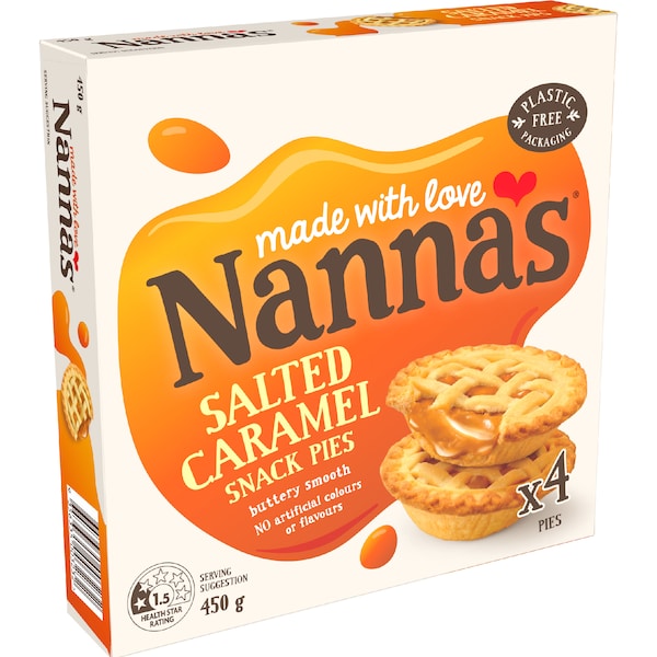 Nanna's Salted Caramel Snack Pies 4 pack