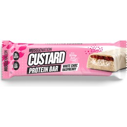 Muscle Nation Protein Custard Bar White Chocolate Raspberry 60g – Woolworths