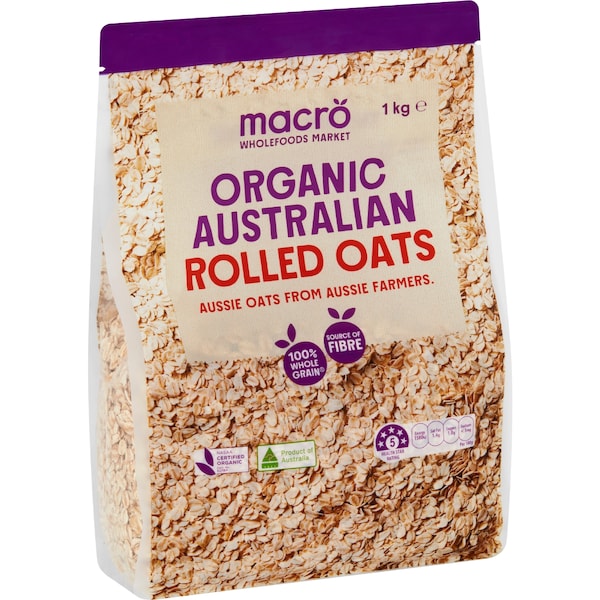 Macro Organic Australian Rolled Oats 1kg