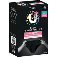 U by Kotex Thinx Period Undies Teen Size Y12-14