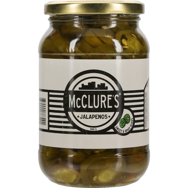 McClure's Jalapenos Sweet & Spicy Slices 500g