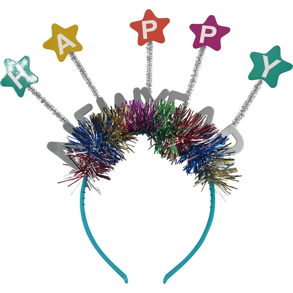 Whiz Pop Bang Happy New Year Headband Multi Coloured each
