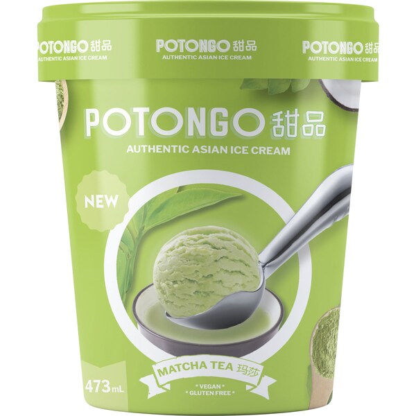 Potongo Authentic Asian Ice Cream Matcha Tea Frozen Meal 473mL