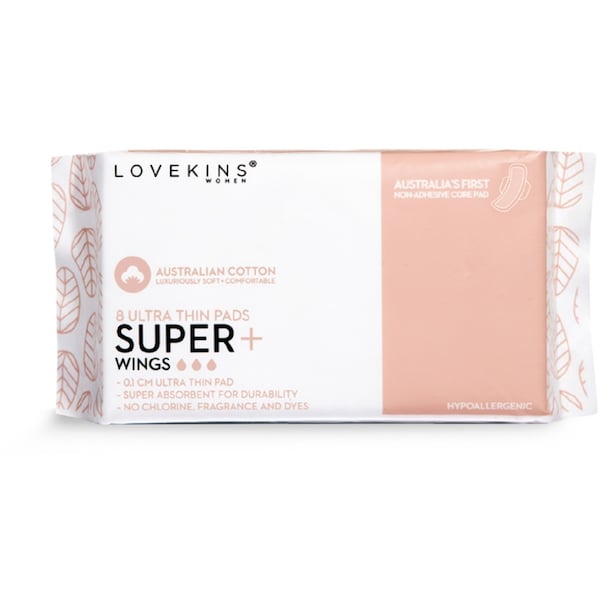 Lovekins Ultra Thin Super Pads With Wings 8 pack