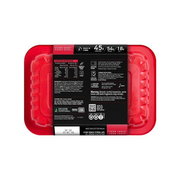 My Muscle Chef Butter Chicken, Saffron Pilaf Chilled Meal 360g