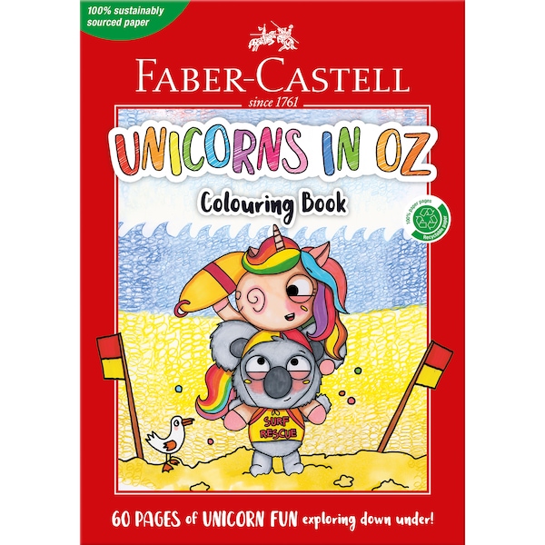 Faber-Castell Colouring Book Unicorns In Oz 60 pages each