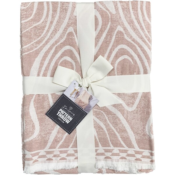 Inspire Texture Throw Pink Each