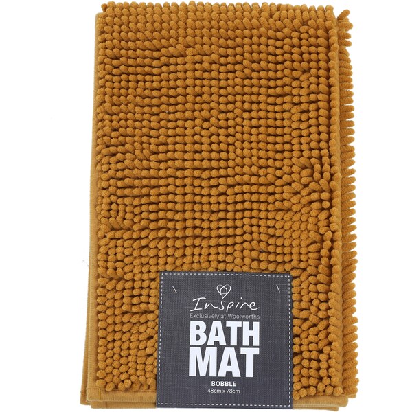 Inspire Bath Mat Bobble Mustard Each