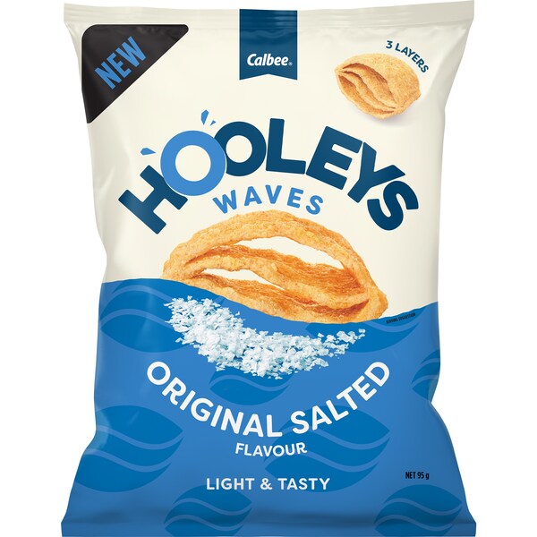 Calbee Hooleys Waves Original Salted 95g