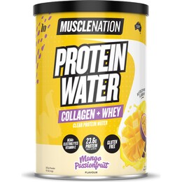 Muscle Nation Protein Water Powder Collagen & Whey Mango Passionfruit 300g – Woolworths