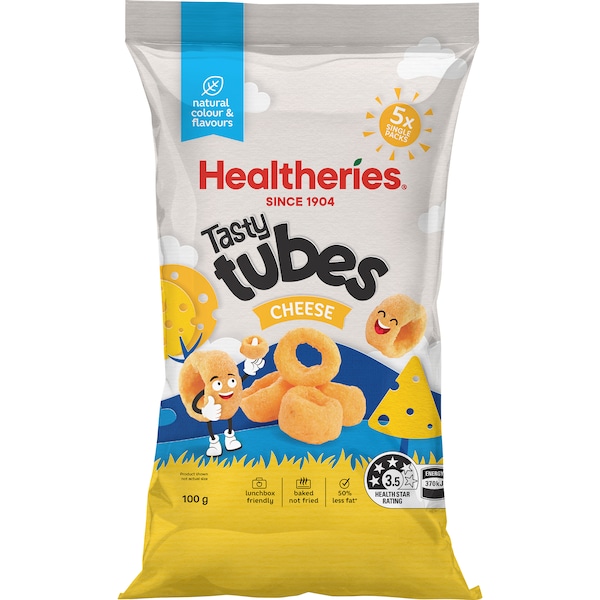 Healtheries Tasty Tubes Cheese 100g