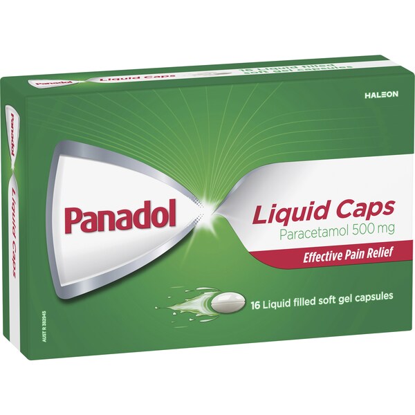 Panadol Liquid Capsules With Paracetamol 500mg 16 pack