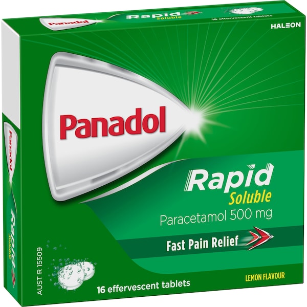 Panadol Rapid Soluble With Paracetamol 500mg 16 pack