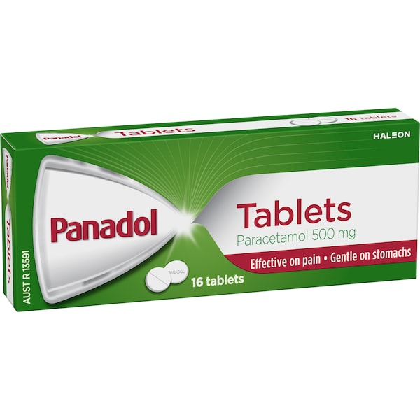 Panadol Tablet With Paracetamol For Fast Pain Relief 500mg 16 pack