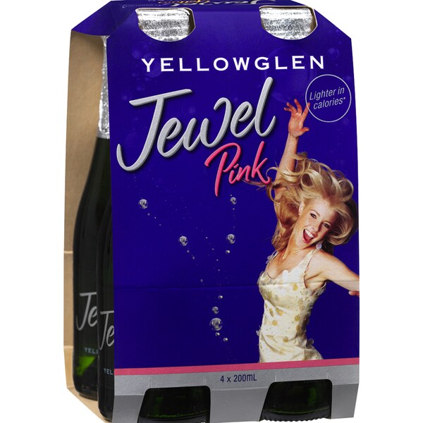 Yellowglen Pink Jewel Sparkling Piccolo 200mL x 4 pack