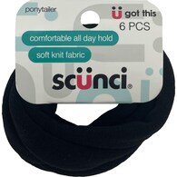 Scunci Ponytailer Black Knit