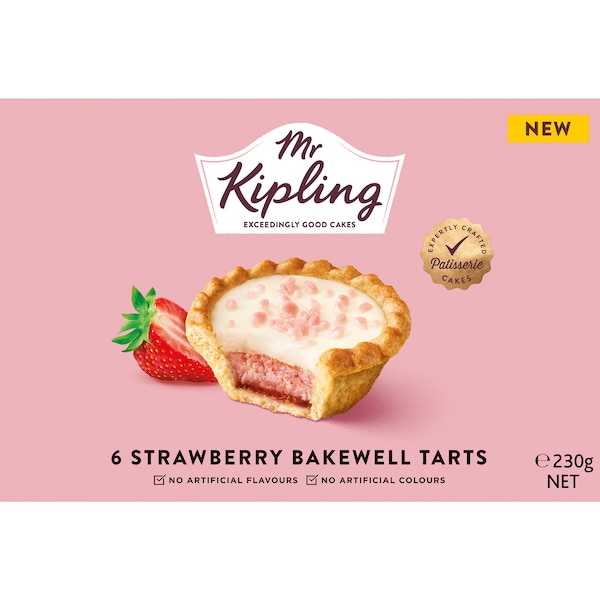 Mr Kipling Strawberry Bakewell Tarts 230g 6 pack