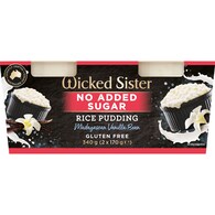 Wicked Sister Rice Pudding No Added Sugar Madagascar Vanilla Bean