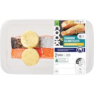 Woolworths COOK Tasmanian Salmon Fillets With Lemon Butter