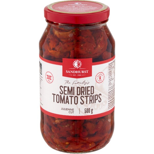 Sandhurst Semi-Dried Tomato Strips In Oil 500g