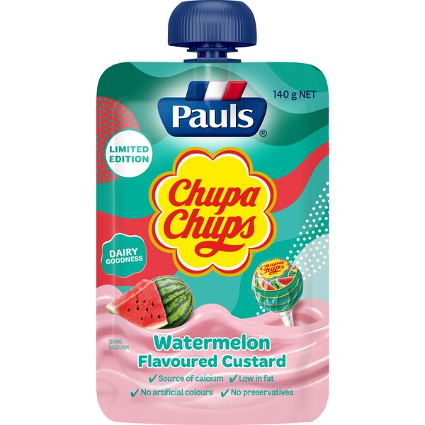 Pauls Chupa Chups Flavoured Custard Watermelon 140g