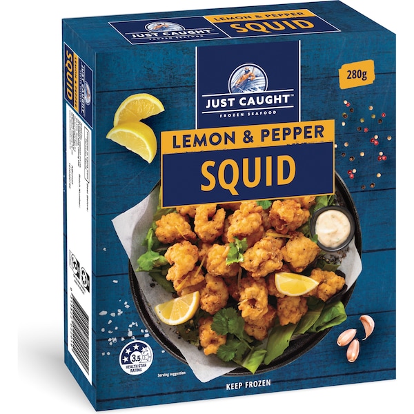 Just Caught Lemon & Pepper Squid 280g