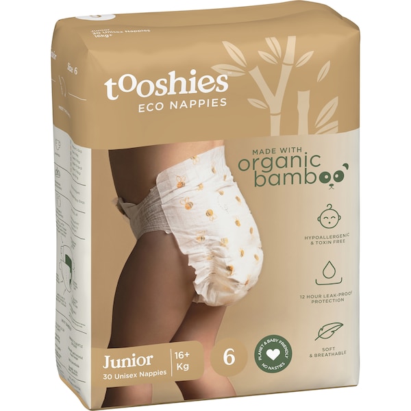 Tooshies ECO Nappies Size 6 Junior 30 pack