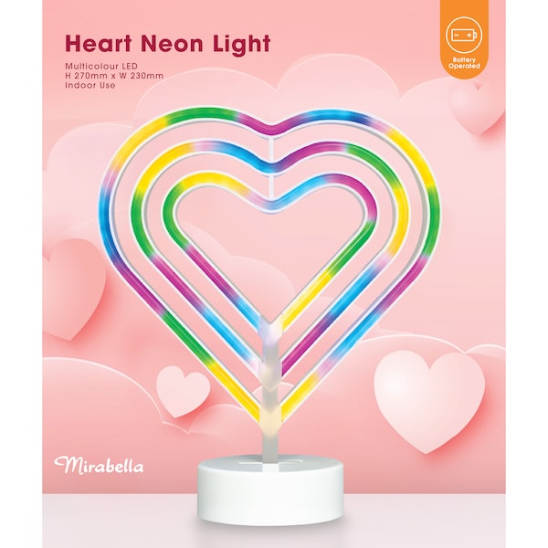 Mirabella Valentine's Day Heart Neon Light each