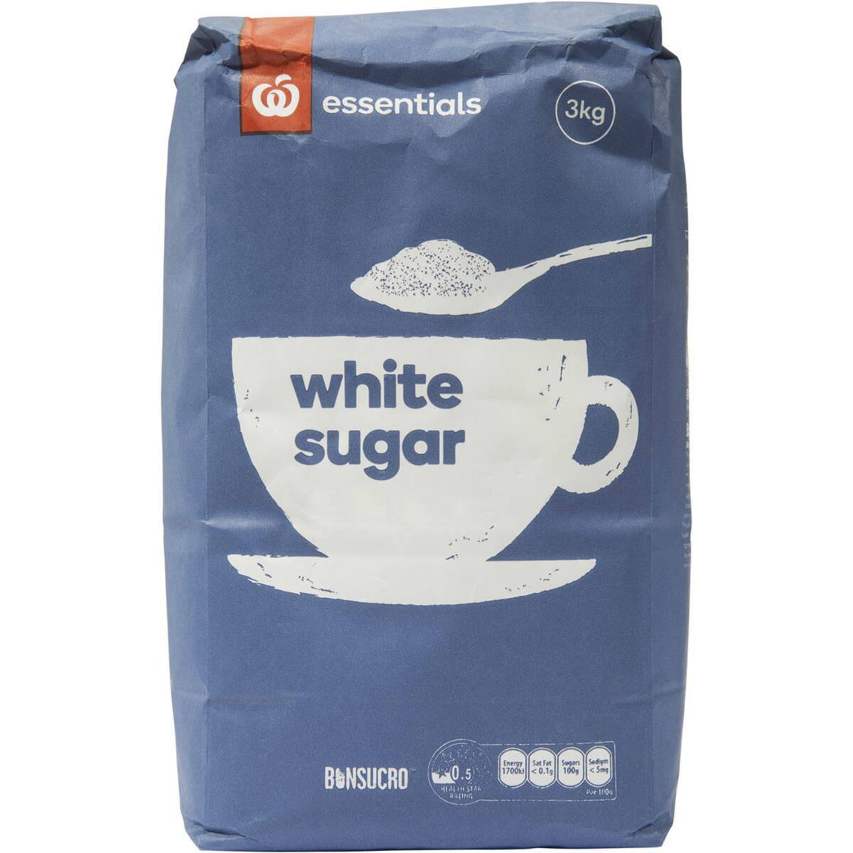 Essentials White Sugar 3kg bunch