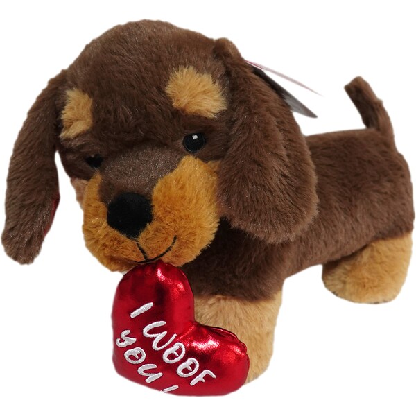 Valentine's Day Novelty Plush Dog Brown each