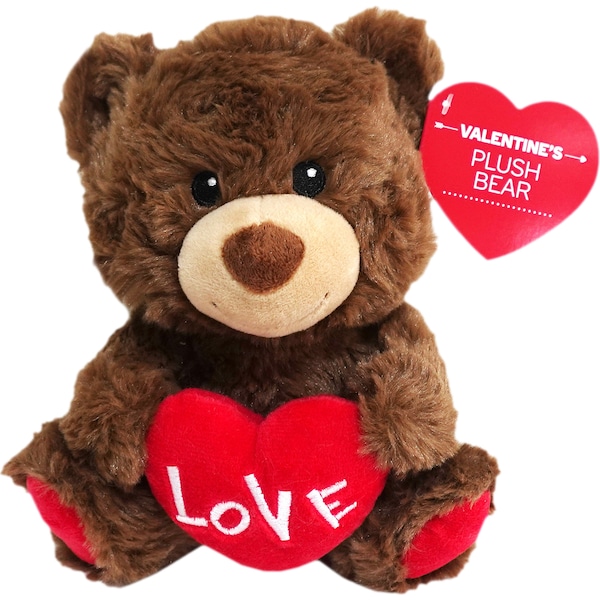 Valentine's Day Mini Plush Bear Brown each