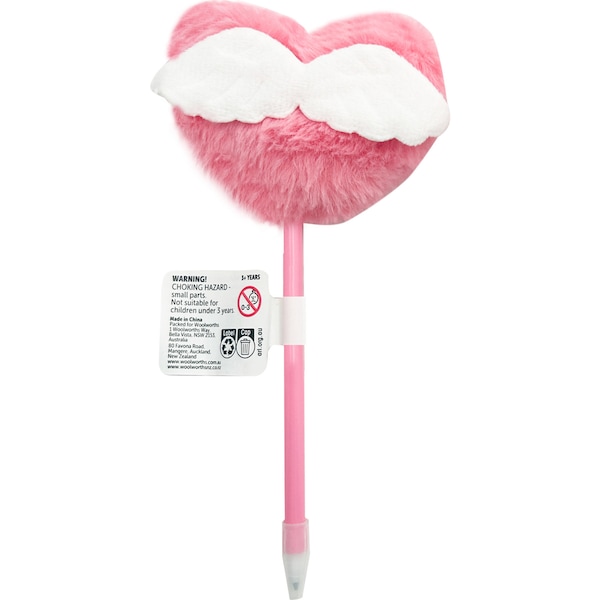 Valentine's Day Fluffy Pen Heart Pink each