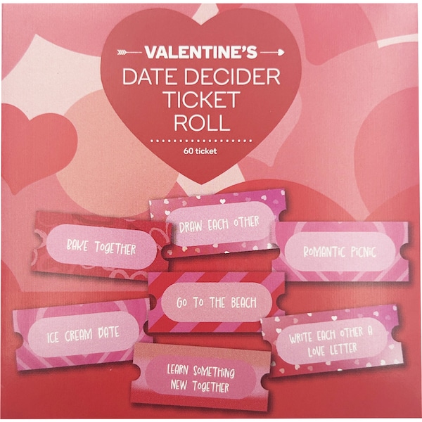 Valentine's Day Date Decider Ticket Roll each