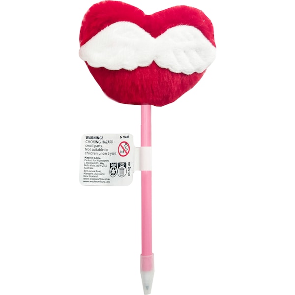 Valentine's Day Fluffy Pen Heart Red each