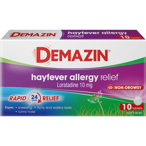 Demazin Hayfever Allergy Relief Tablets 10 pack