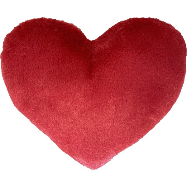 Valentine's Day Heart Shaped Fluffy Cushion Red each
