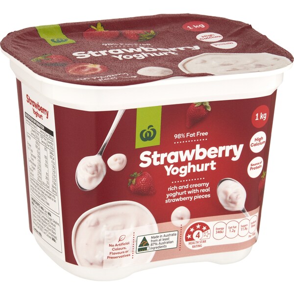 Woolworths Strawberry Yoghurt 1kg
