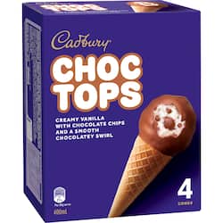 Cadbury Choc Tops Ice Cream Cones 400mL