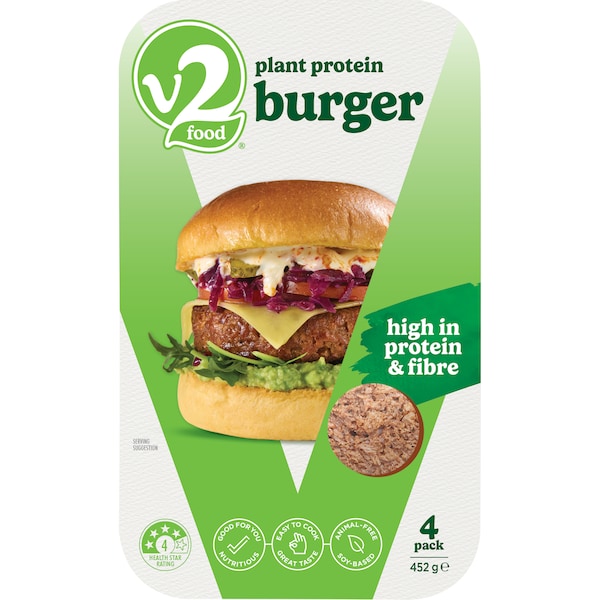 V2 Plant Protein Burger 4 pack