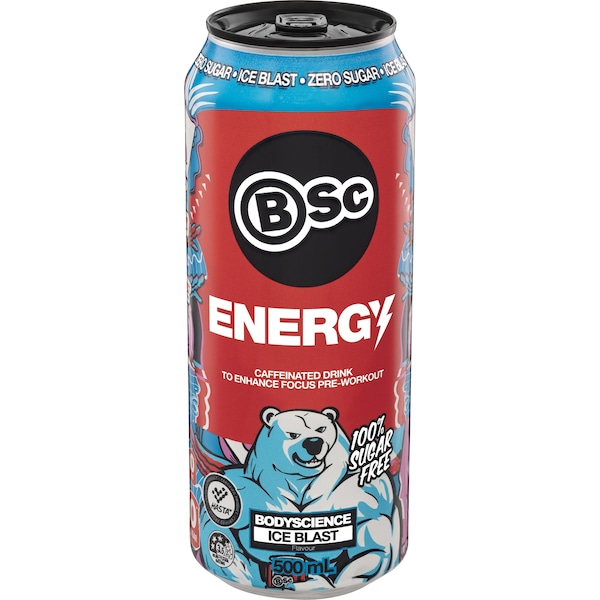 BSC Energy Drink Bodyscience Ice Blast Flavour 500mL
