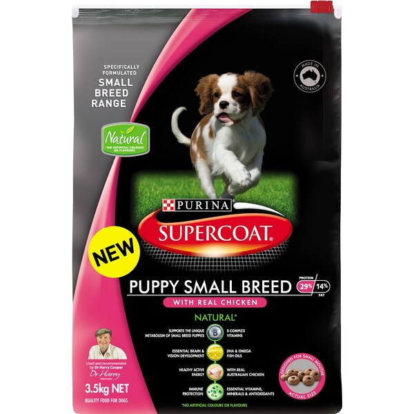 Purina Supercoat Puppy Dog Food With Real Meat Small Breed 3.5kg