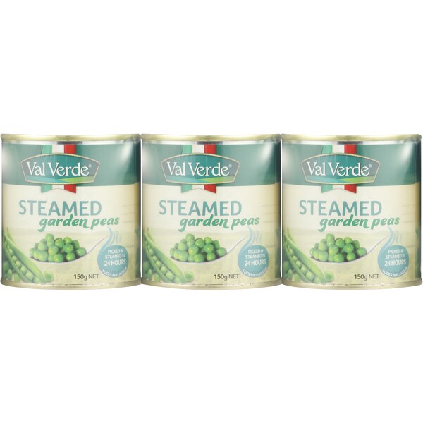 Val Verde Italian Steamed Peas 3x150g