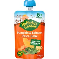Rafferty's Garden Baby Food Pouch Pumpkin & Spinach Pasta Bake 6+ Months