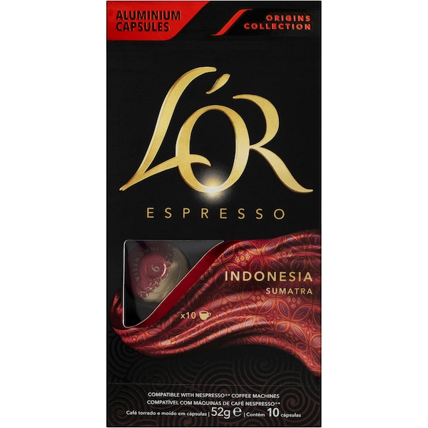 L'Or Espresso Indonesia Intensity 9 Coffee Capsules 10 pack